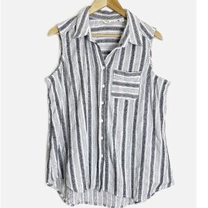 Caffe Marrakesh sleeveless cotton blouse XL